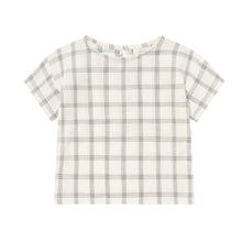 Load image into Gallery viewer, Organic Zoo - Navy Window Check Boxy T-Shirt
