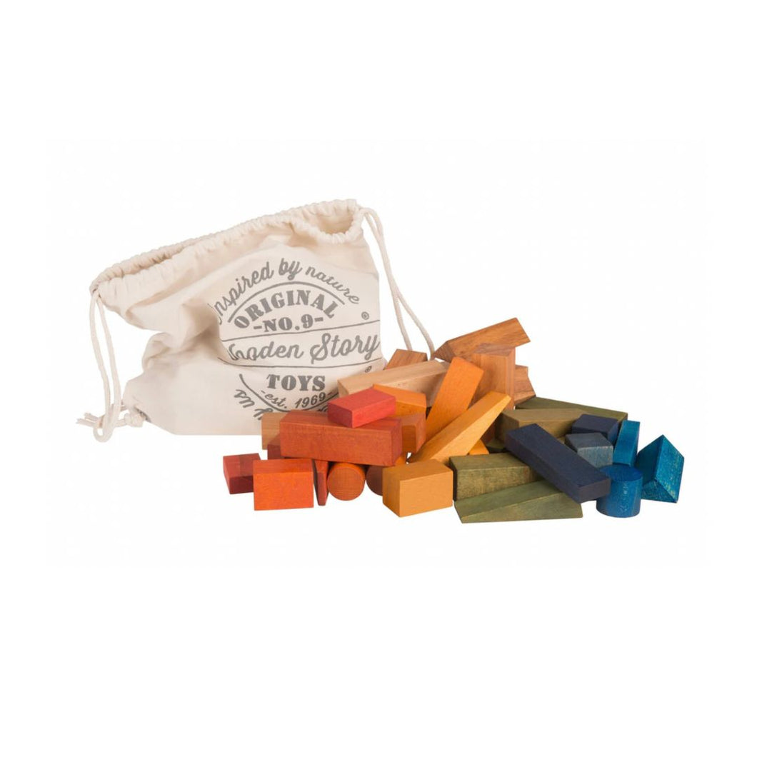 Wooden Story - XL Rainbow Blocks in Sack 50PCS