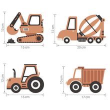 Load image into Gallery viewer, [預購] Pastelowe Love -  兒童房壁貼 Construction Vehicle Boho
