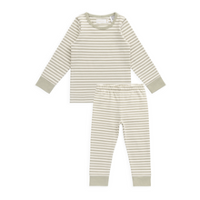 將圖片載入圖庫檢視器 [預購] Jamie Kay - Jude Long Sleeve Pyjama Set - Narrow Stripe Lichen/Cloud
