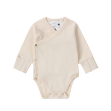 Load image into Gallery viewer, Susukoshi -  Long Sleeve Kimono Bodysuit (Eggshell)
