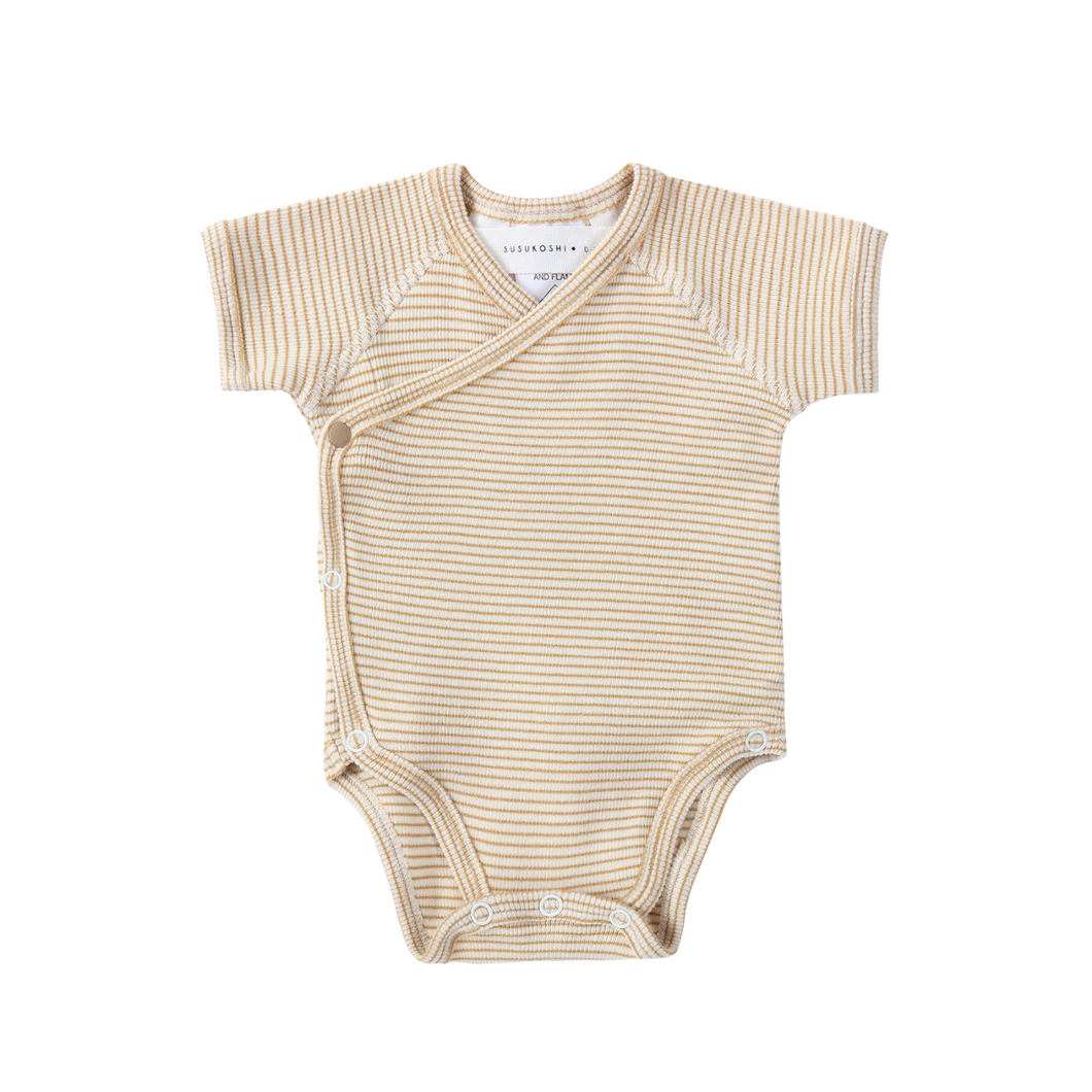 Susukoshi - Kimono Short Sleeve Bodysuit (Honey)