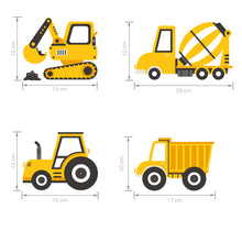 Load image into Gallery viewer, [預購] Pastelowe Love -  兒童房壁貼 Construction Vehicle
