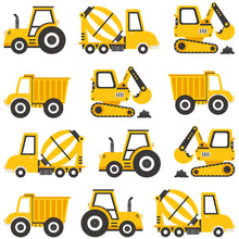Load image into Gallery viewer, [預購] Pastelowe Love -  兒童房壁貼 Construction Vehicle
