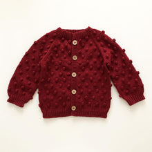 將圖片載入圖庫檢視器 [預購] Babytoly - Popcorn Cardigan (Deep Red)
