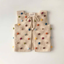 Load image into Gallery viewer, Babytoly - Popcorn Vest (Natural 底＋Rainbow 球球)
