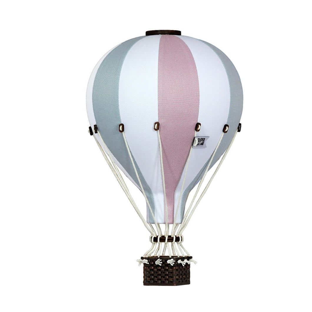 Super Balloon - White/Pink/Grey Hot Air Balloon