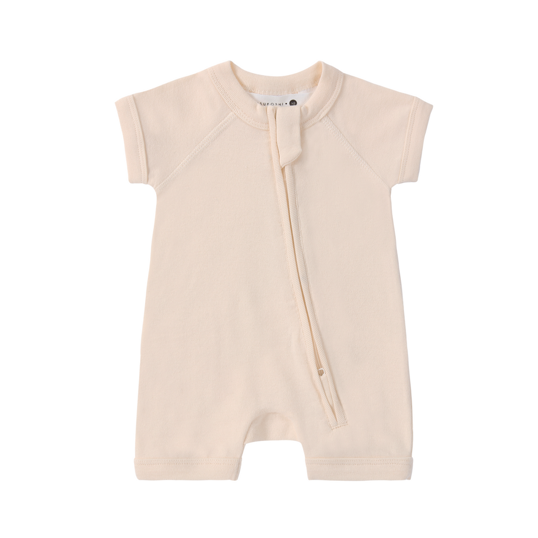 Susukoshi - Short Sleeve Zip Suit (Eggshell)