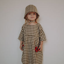 Load image into Gallery viewer, Organic Zoo - Olive Gingham Bucket Sun Hat
