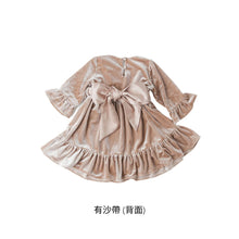 將圖片載入圖庫檢視器 Grace Velour 裙子 (米色) 只剩6-12月
