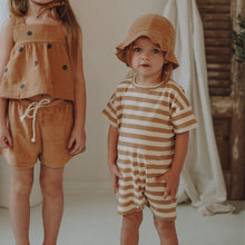 Load image into Gallery viewer, Organic Zoo - Gold Sailor Summer Romper
