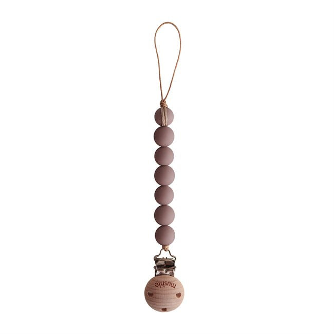 Mushie - Halo Pacifier Clip (Cloudy Mauve)