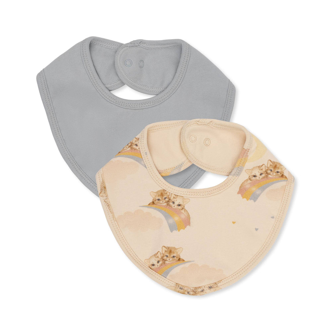 Konges Slojd - 2 Pack Bib (Rainbow Kitty)