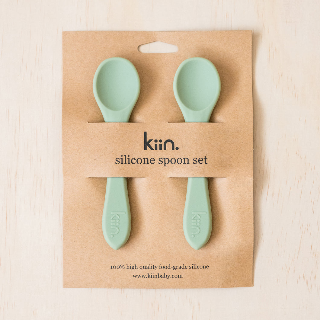 Silicone Spoon Twin Pack - Sage