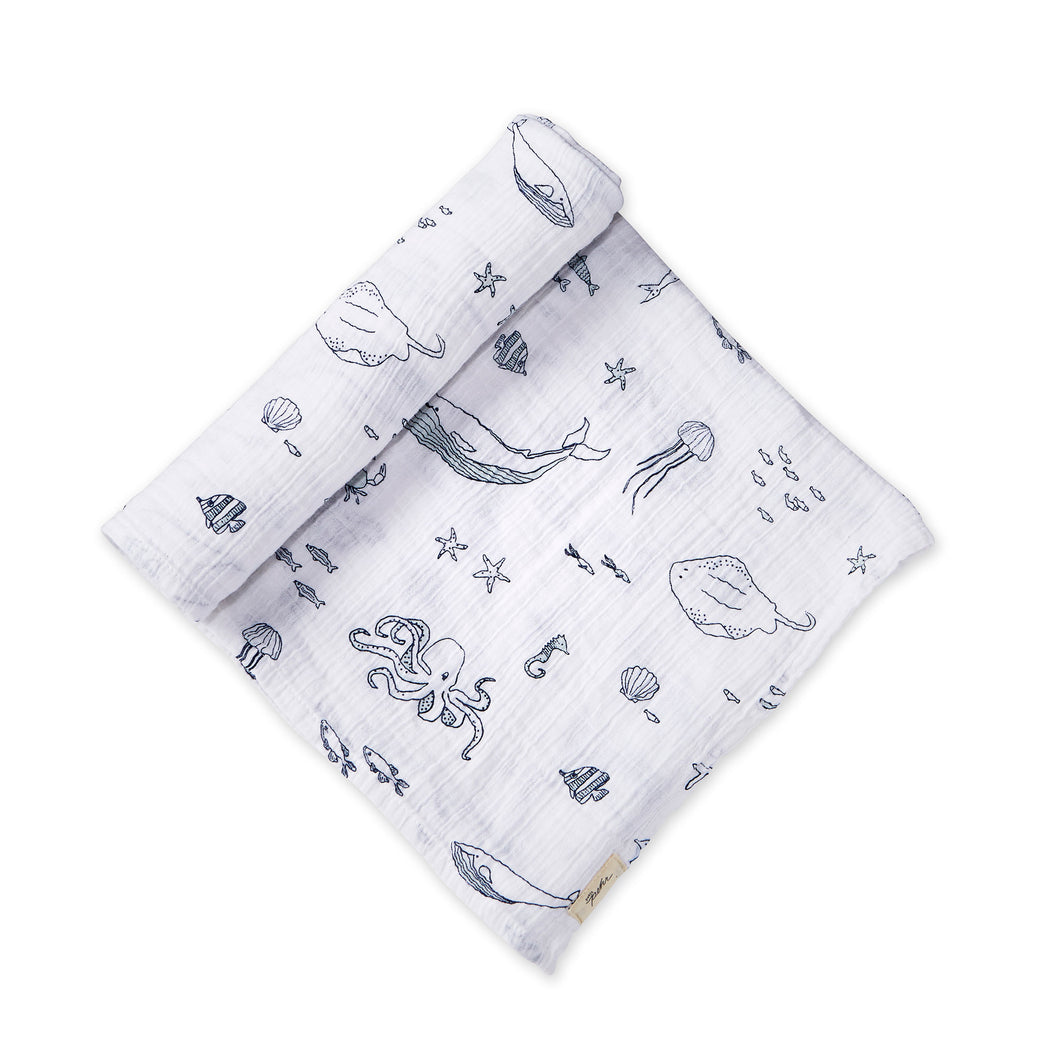 Pehr - Organic Swaddle (Aquatic)