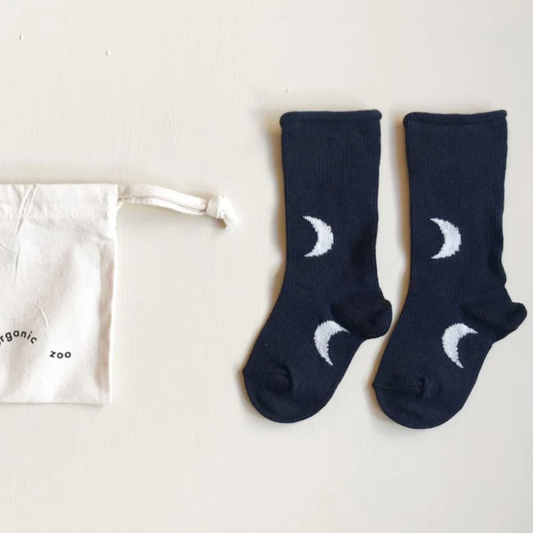 Organic Zoo - Navy Socks with Oat Moons