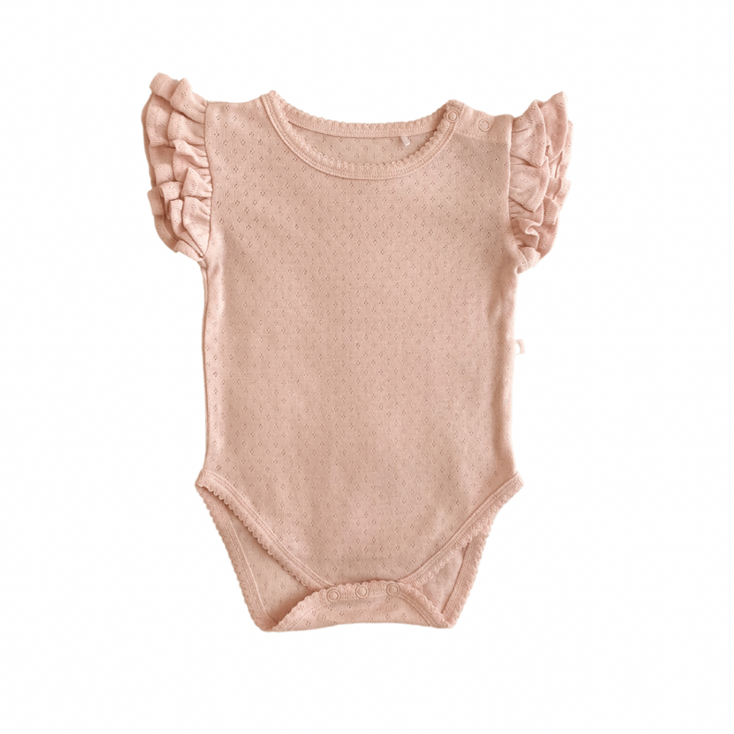 India & Grace - Flutter Bodysuit (Pink)