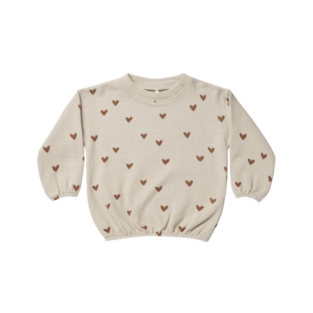 Rylee + Cru -  Hearts Slouchy Pullover (only 3-6M)