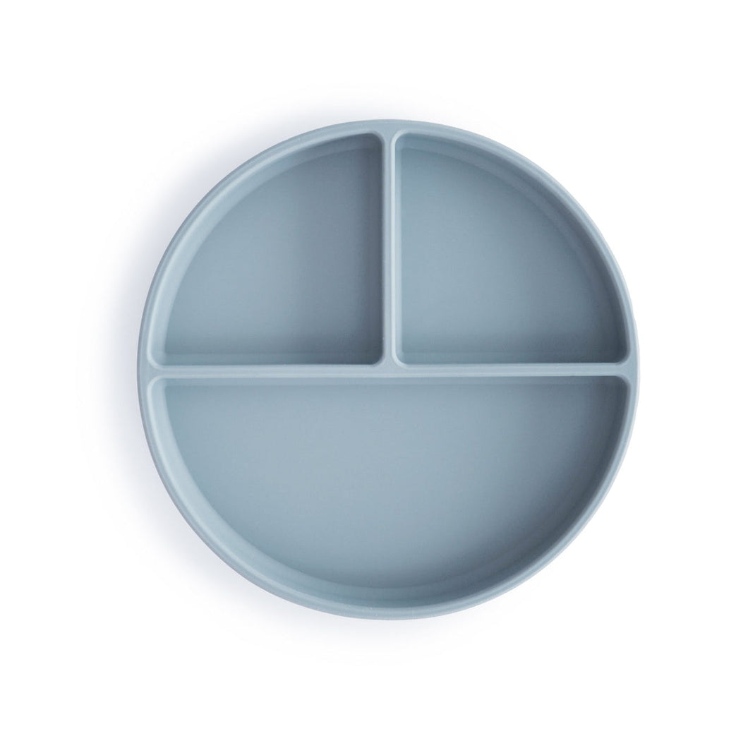 Mushie Silicone Plate 矽膠餐盤 - Powder Blue