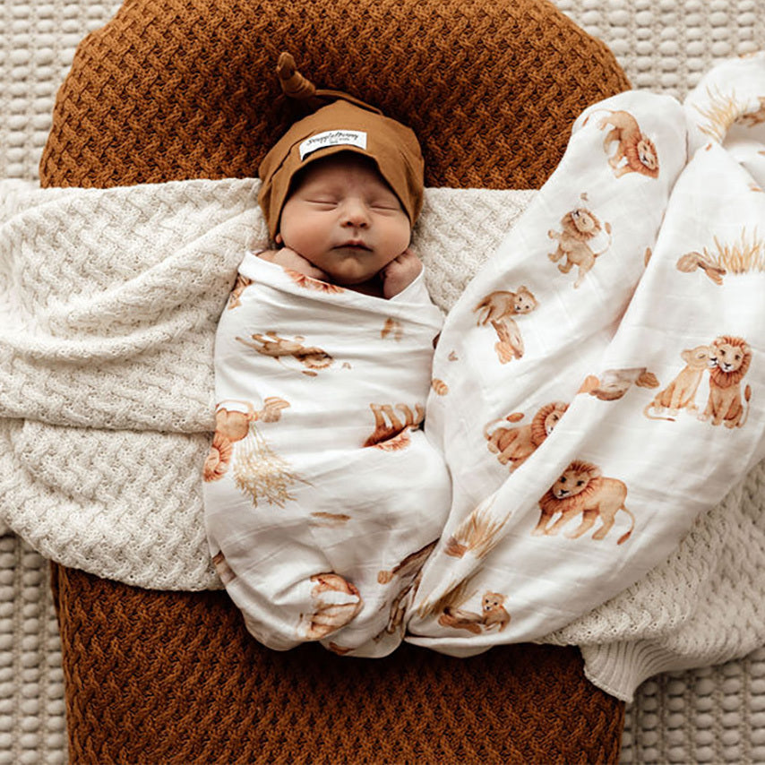 Organic Lion Swaddle Wrap